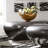 Polished Aluminum River Stone Solid Coffee Table-467280224-413934603
