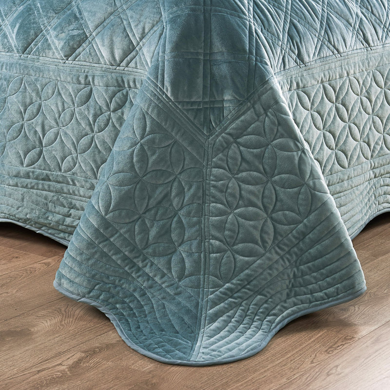 Ensemble de couette surdimensionné de 4 pièces en microfibre douce, Courtepointe de très grande taille, Bleu argenté