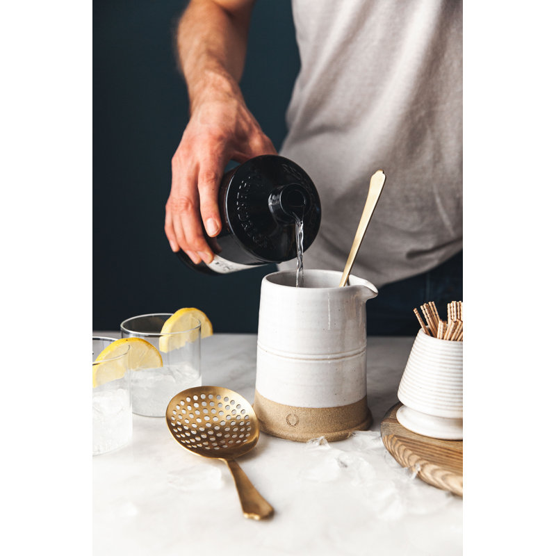 Gold-Brushed Stainless Steel Julep Strainer