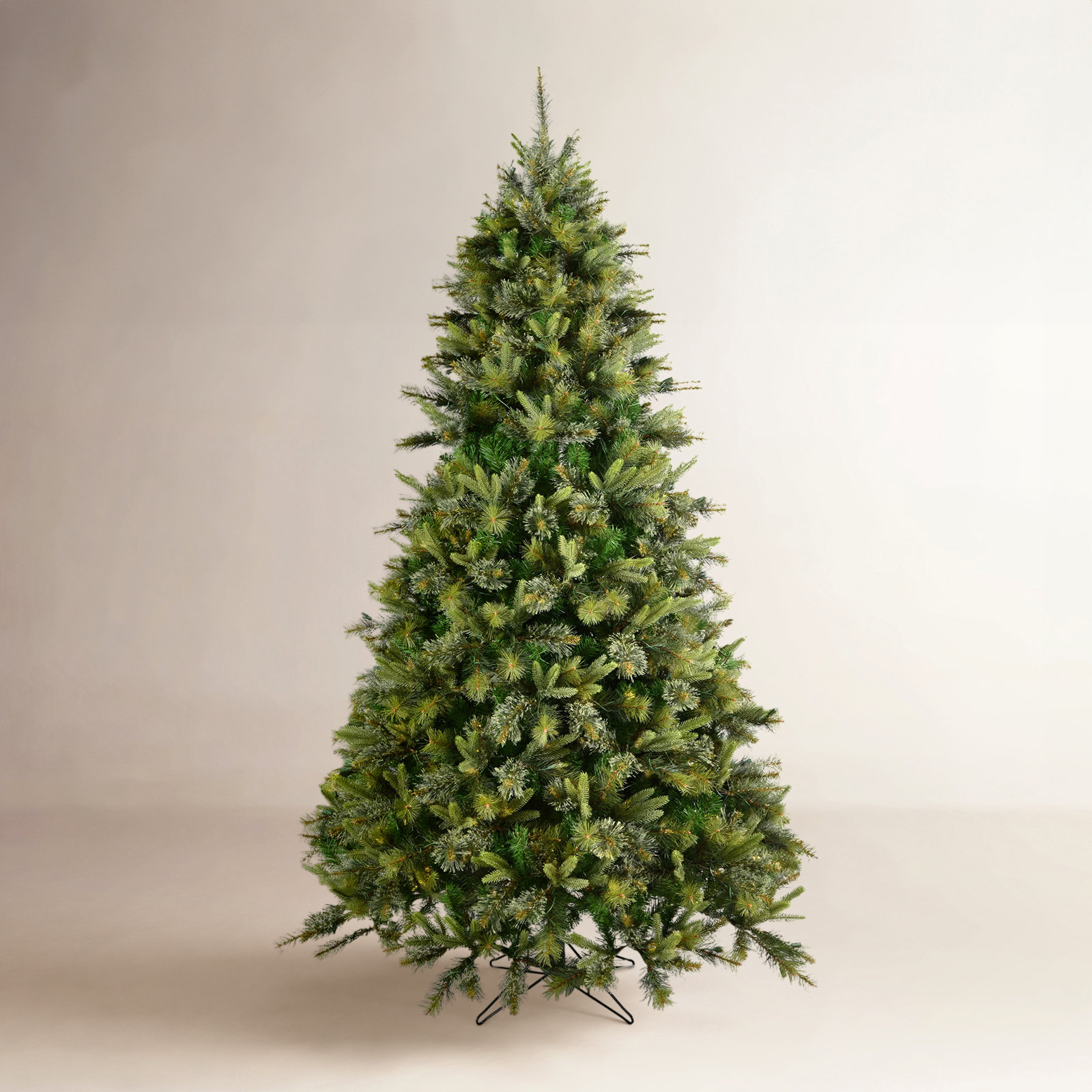 Kanhaya Flocked Pre-Lit Pine Christmas Tree, 12' H