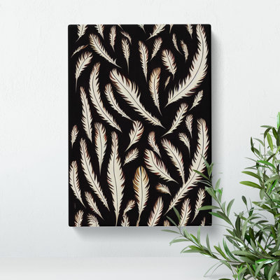 Feather Pattern No.2 - Wrapped Canvas