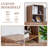 70.9" Narrow Bookcase, 8-Tier Open Bookshelf