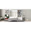 Lit escamotable avec tablettes de rangement et armoire