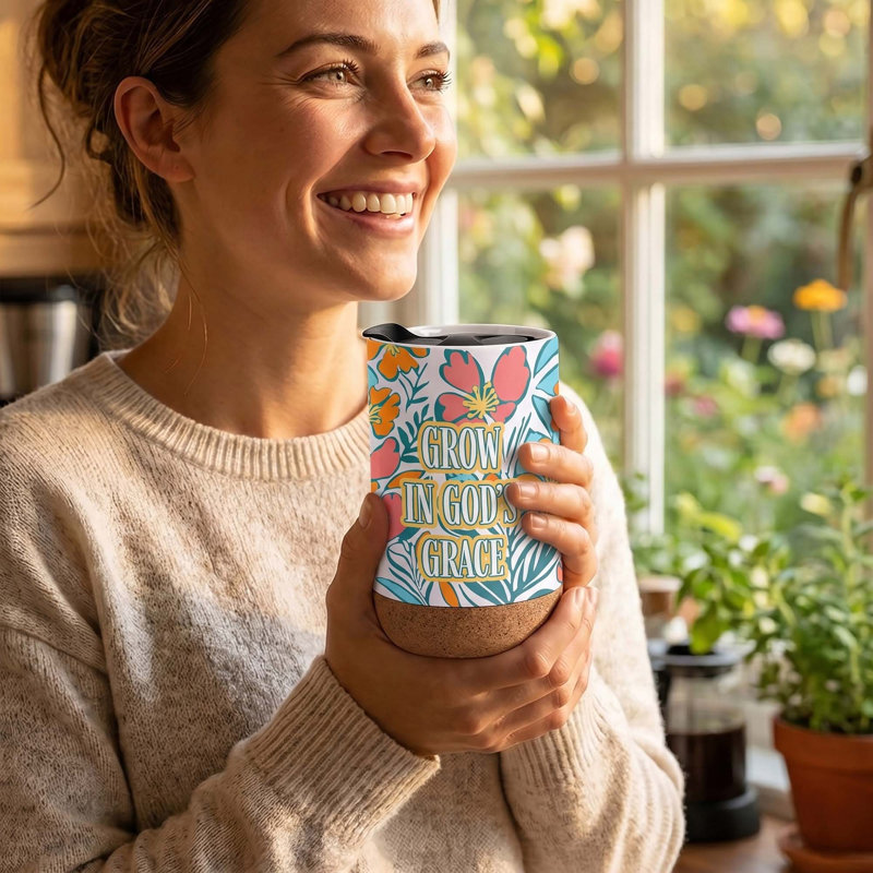 Verre en liège «Grow In God Grace»