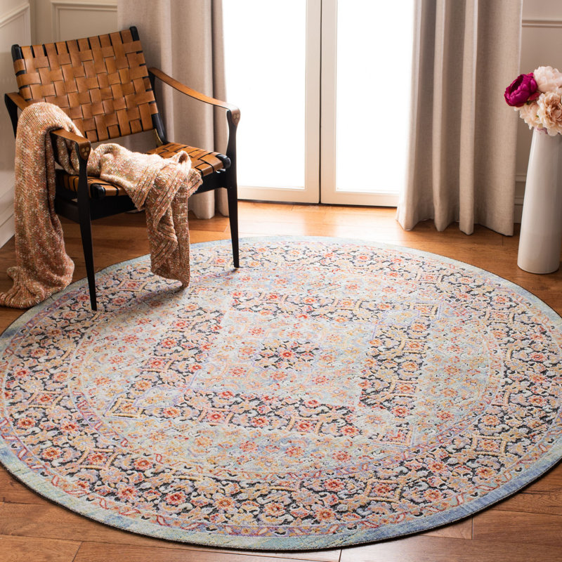Younes Provance Performance Oriental Rug, Round 6'7"