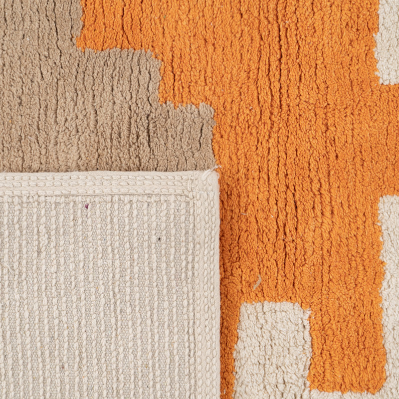 Izanami Cotton Orange/Peach Rug, Rectangle 120 x 160cm