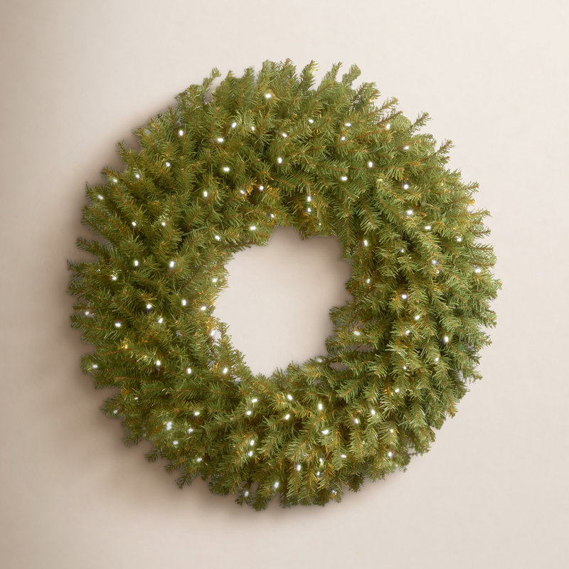 Couronne de sapin 60 po avec 300 lumières claires Norwood - UL, 48", Pré-éclairé