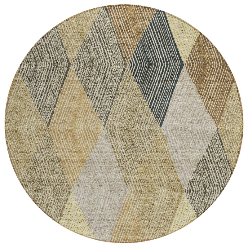 Tapis Aquaisha avec envers antidérapant, Rond 8 pi