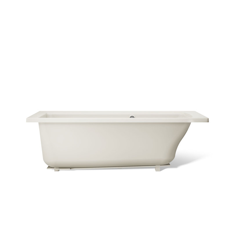 Archer Drop-In Bath with Bask Heated Surface and Reversible Drain, Biscuit