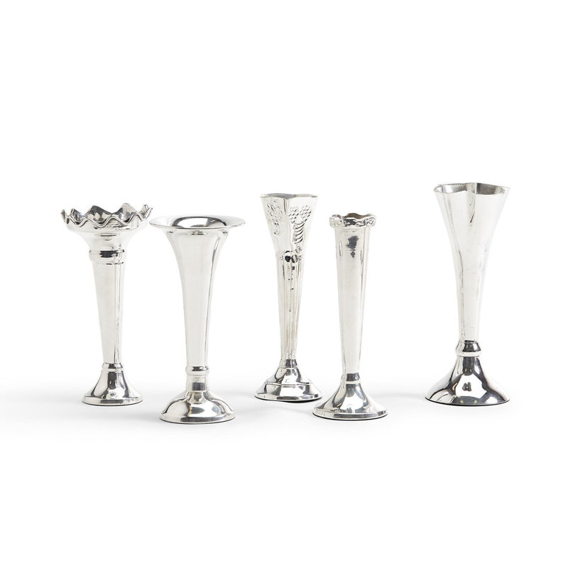 Ensemble de 5 vases à pied simple