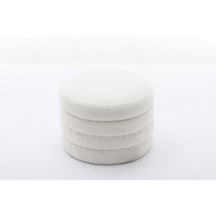 Modern Style Footstool With Storage For Various Items, Mobile Phones