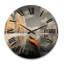 Horloge murale jaune et gris Winter Lake I - Winter Landscape-1870064979