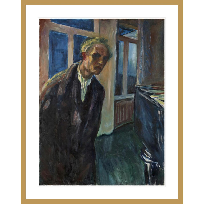 «The Night Wanderer» par Edvard Munch - impression giclée sur cadre, H 41,5 po x l 33,03 po