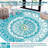 Reversible Outdoor Patio Rugs  Waterproof Round Outdoor Rugs with Carry Bags Lightweight Plastic Straw Rugs Portable RV Camping Mat Floor Carpet for Deck Porch Picnic BBQ