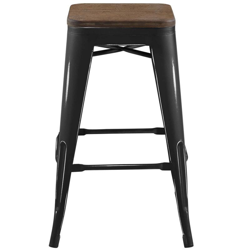 Tabouret Modway Promenade, Noir, Tabouret de comptoir (siège d'une hauteur de 26 p