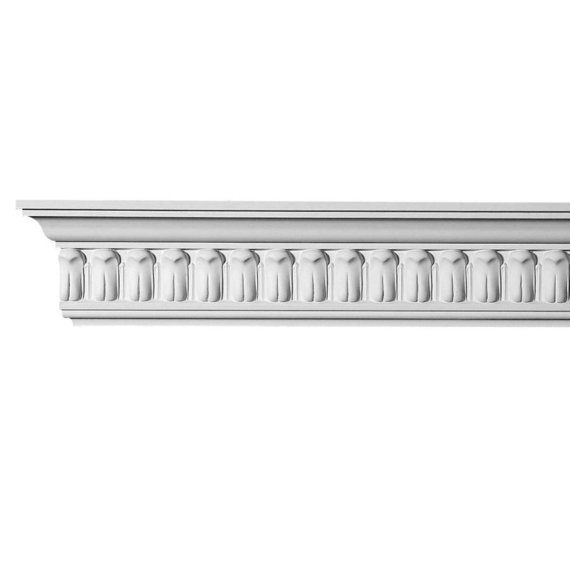 Ornate Primed Urethane Crown Molding 3.5'' x 96''