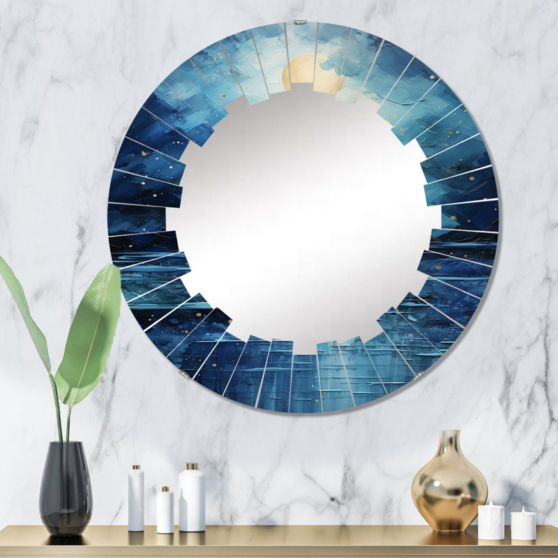 Mindil - Miroir mural rond, 32 po x 32 po