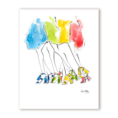 'Runway Rainbow' Framed Print Wall Art