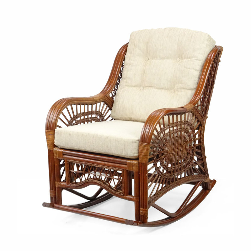 Chaise berçante Malibu, Crème, Colonial