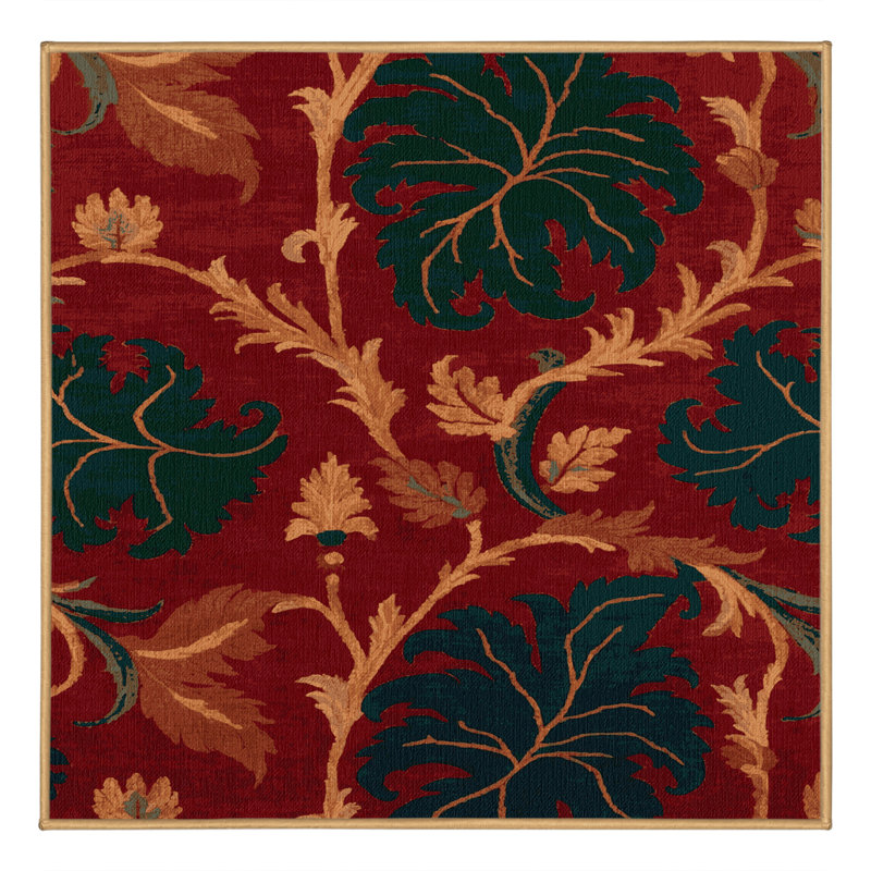 Tapis brun français lavable à la machine, Carré 5 pi