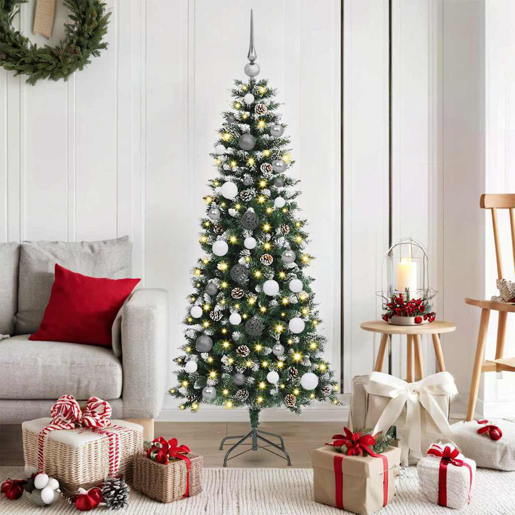 VIDAXL Artificial Christmas Tree with 150 LEDs - Green - 150 cm - Image 3
