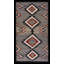Antique Flat Woven Native American Navajo Hallway Runner Wool Green Rug