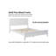 Très grand lit plateforme moderne en bois massif blanc avec tête de lit - Structure en pin robuste, capacité de charge de 650 lb, aucun sommier requis-588996150