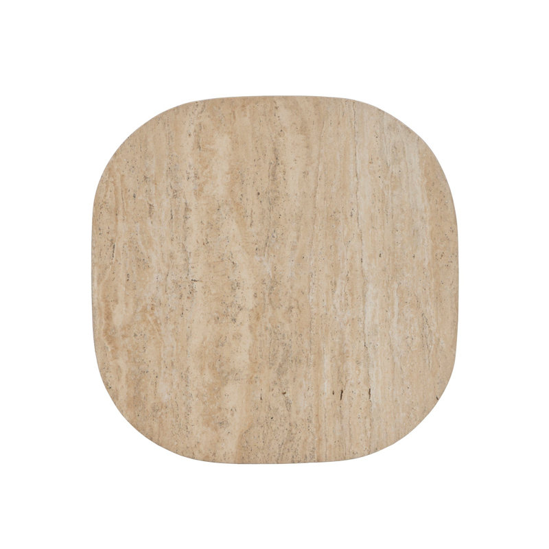Stone Pedestal End Table