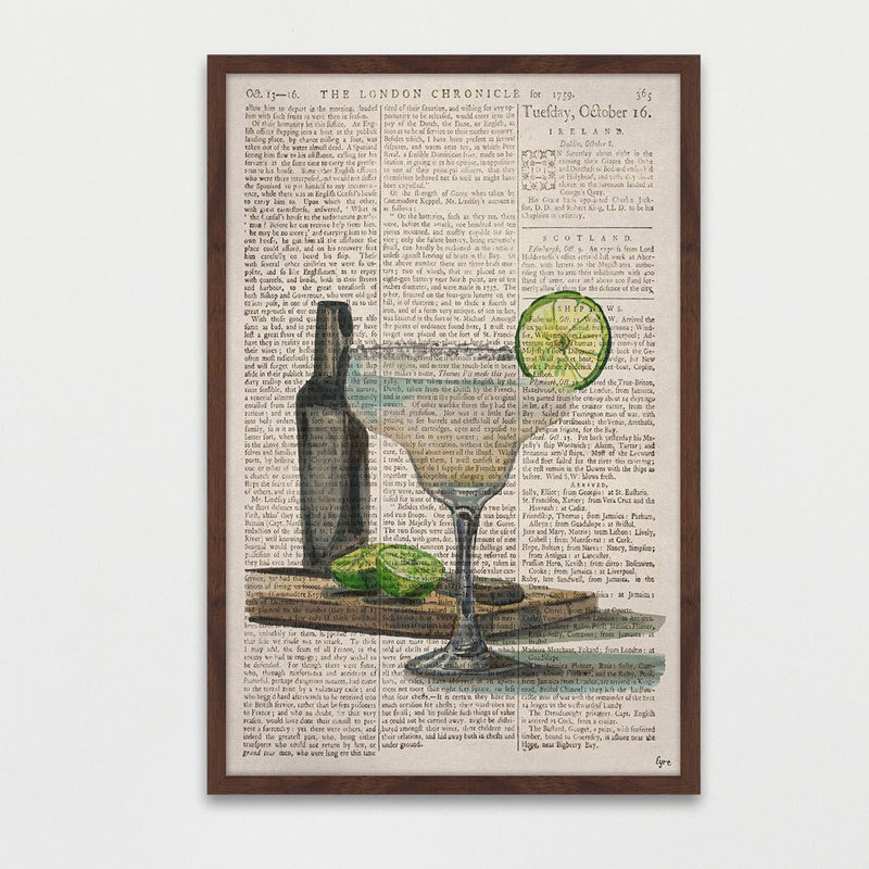 «Frozen Margarita» par Eyre Tarney - reproduction de cadre photo, H 18 po x l 12 po x P 1,5 po