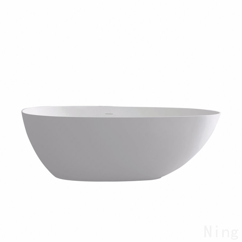 67" Premium Solid Surface Deep Soaking Bathtub