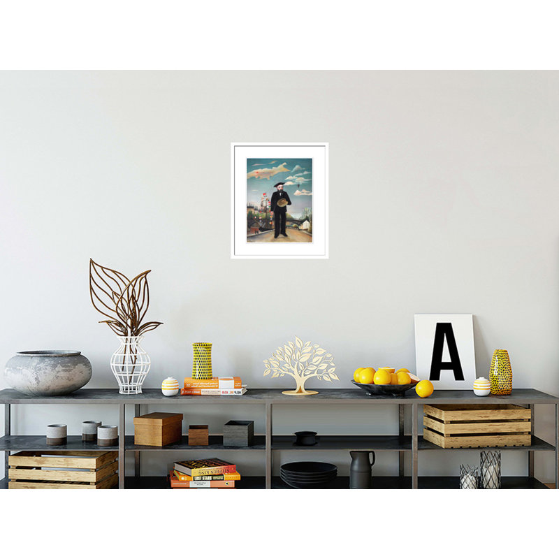«Myelfelf: Portrait - Landscape» par Henri Rousseau, impression giclée sur cadre, H 21,19 po x l 17,75 po