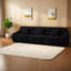 Canapés modulaires spacieux en tissu noir, canapé modulaire incurvé moderne, style de salon confortable