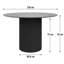 Arlo 120cm Concrete Effect Round Table