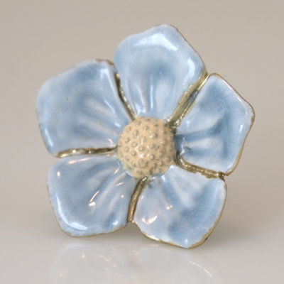 Blue Primrose Flower Knob