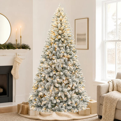 Arbre de Noël artificiel 7,5 pi avec 450 lumières DEL blanc chaud et 1446 pointes articulées