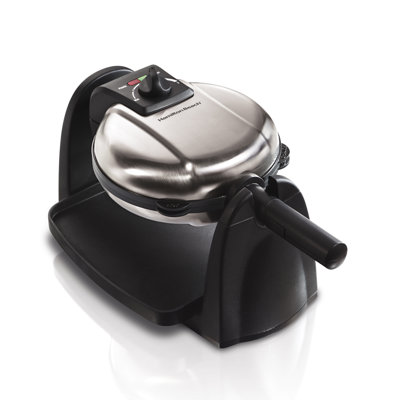 Gaufrier belge avec plaques amovibles Hamilton Beach Flip, poignée froide au toucher, voyant d'alimentation, ramasse-gouttes, 800Watts, 26030MNC