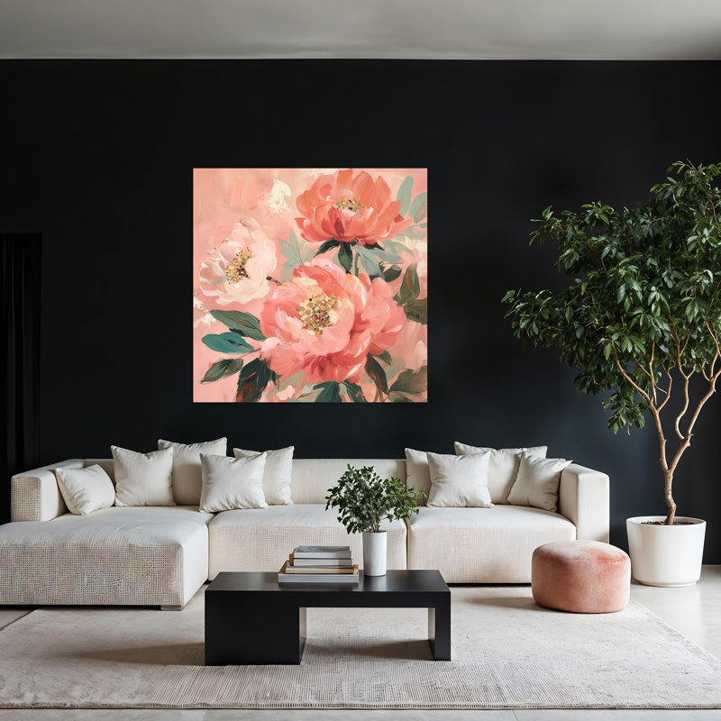 Art floral rétro sur fond blanc