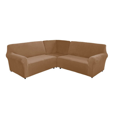 Elastic  Box Cushion Corner Sofa Slipcover