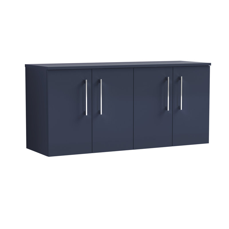 Arno 120.5cm Double Bathroom Vanity Base Only, Midnight Blue