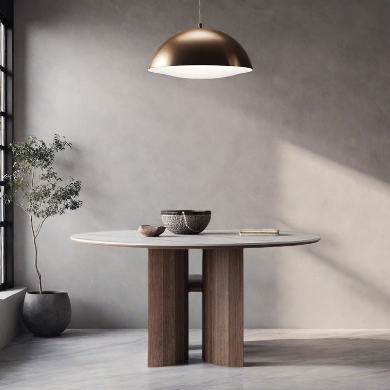 Table de salle à manger haut de gamme et minimaliste, H 29,52 po x L 53,14 po x l 53,14 po