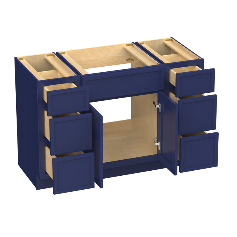 Base de meuble-lavabo simple 48 po seulement, Bleu