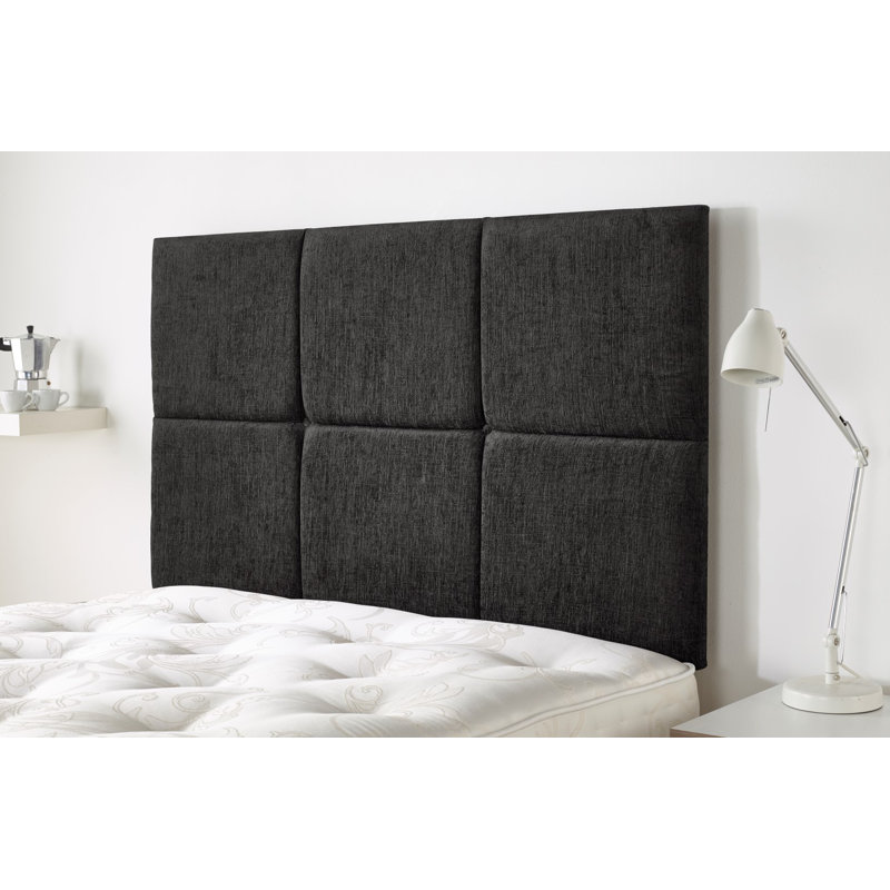 Upholstered Velvet Headboard, Kingsize (5'), Black