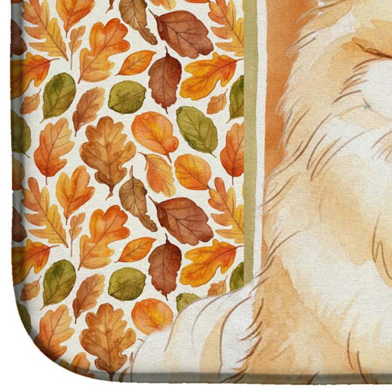 Cream Pomeranian Heirloom Fall Dish Drying Mat