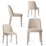19.5" Seat Height Upholstered Fabric Dining Chair (Set of 4)