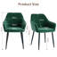 Sexton Upholstered Diamond Stitching Velvet Arm Dining Chair with Thick Cushion-1269582098-1339492138