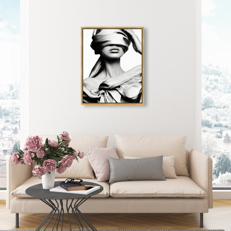 Blinded Grace II Print by Oliver Gal, 21"H x 25"W, Gold Floater Frame