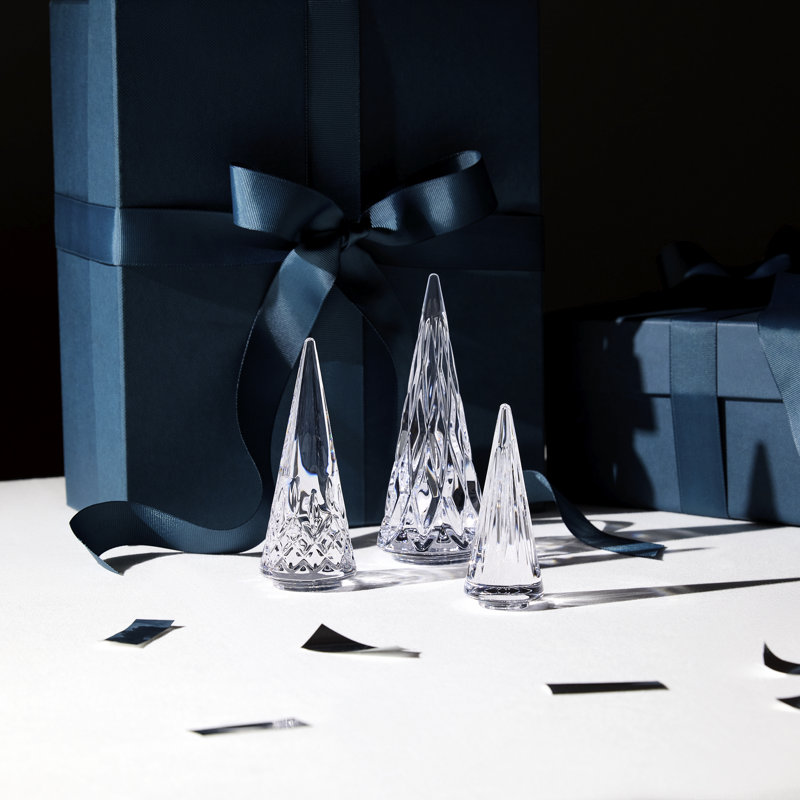 Waterford Standing Trees, Set of 3, Clear
