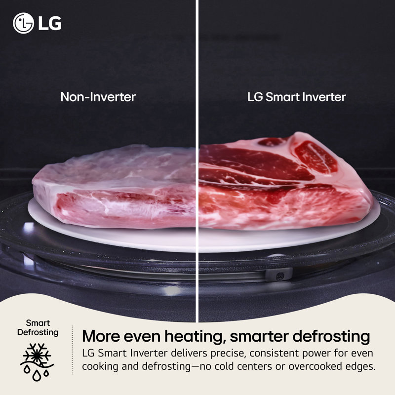 LG Countertop Microwave, 2.0 cu. ft., Stainless Steel, 23.9x13.6x19.8 Inches, Smart Inverter, Sensor Cooking, 1200 Watts