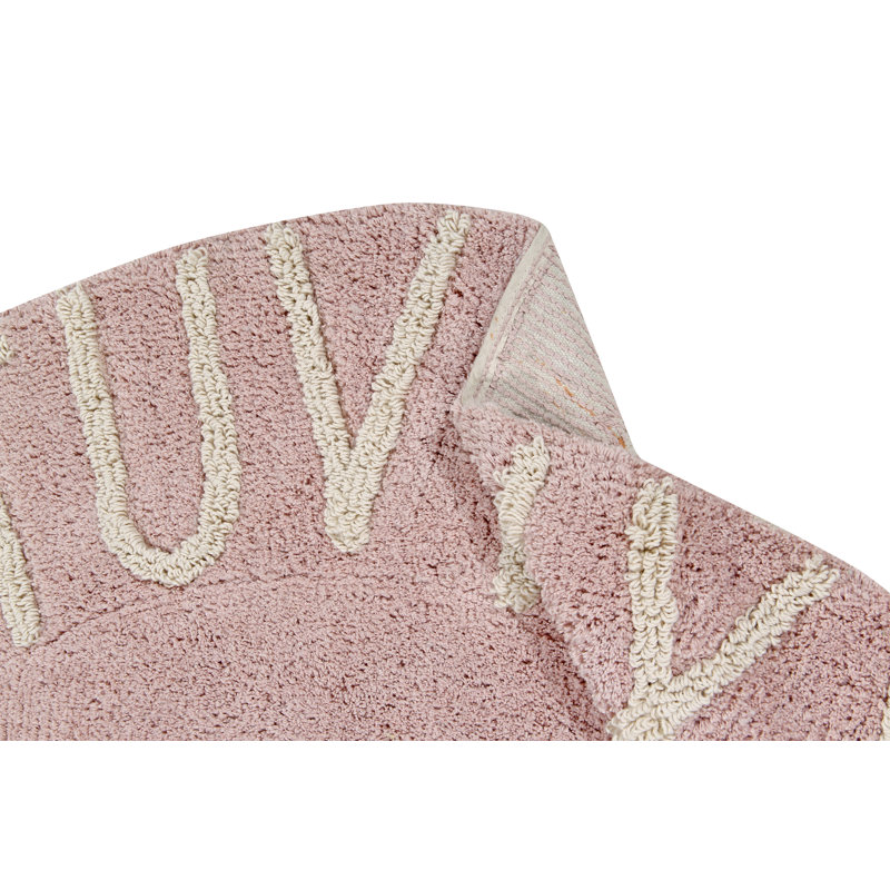 Tapis rond en coton ABC