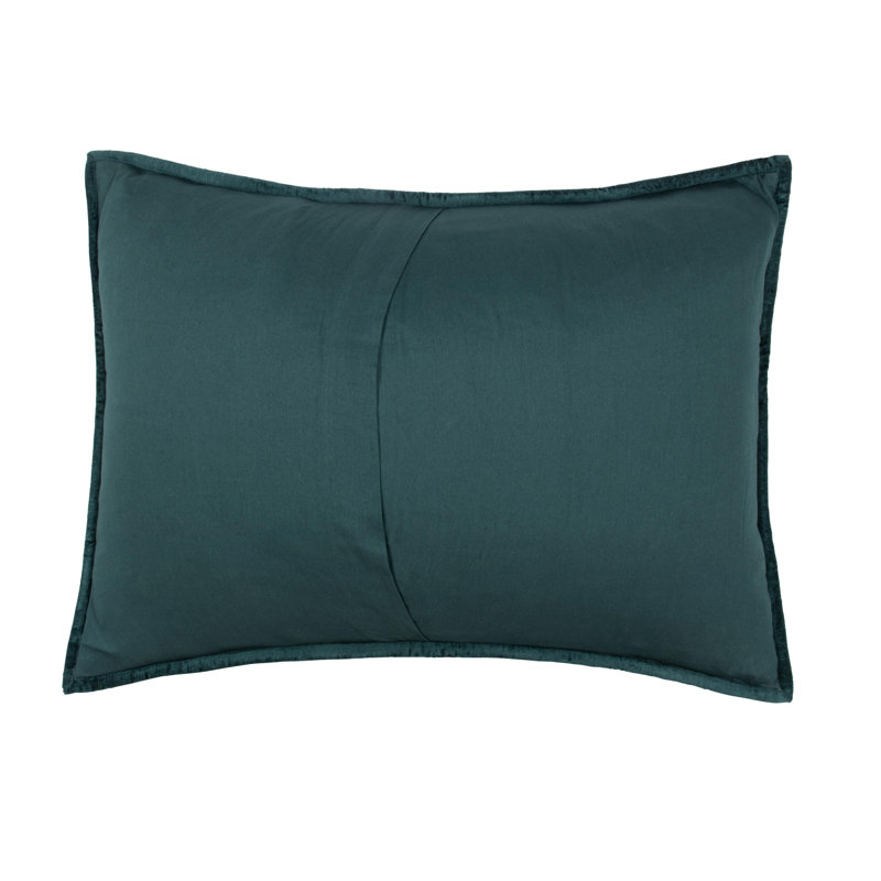 Bari Velvet Rayon Euro Sham, Emerald Green